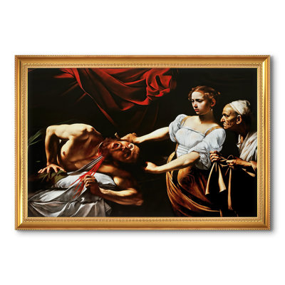 Judith Beheading Holofernes, c. 1599-Caravaggio-Custom Framed Canvas