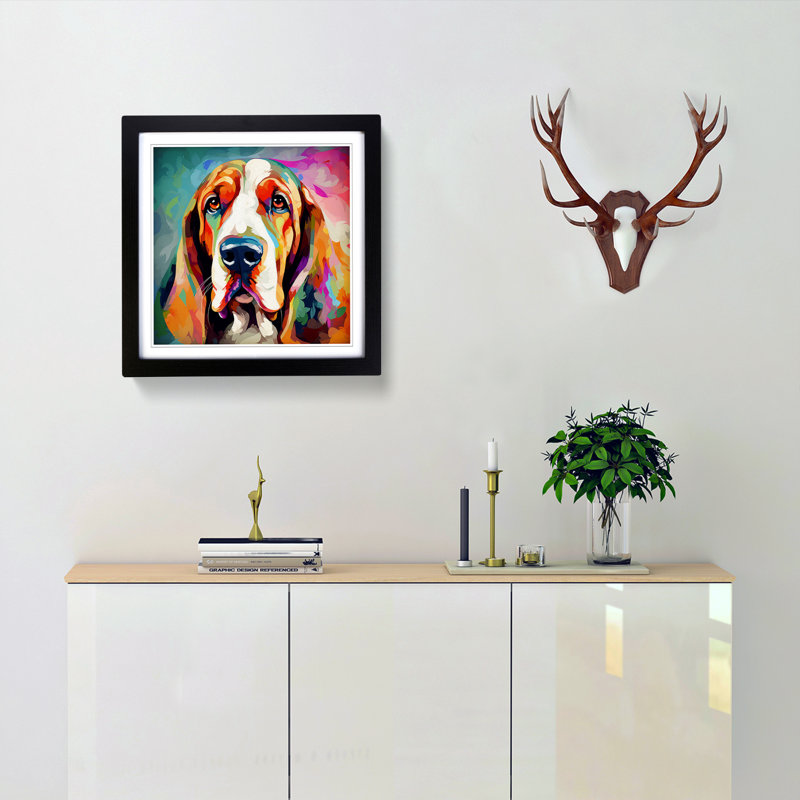 Single Picture Frame Print on Wood, Black