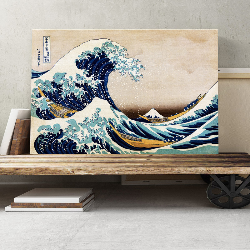 Katsushika Hokusai - Wrapped Canvas Painting, 40cm H x 60cm W