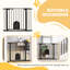 Barrière extra large pour animaux 30 "à 41" avec petite porte, H 30 ", noir