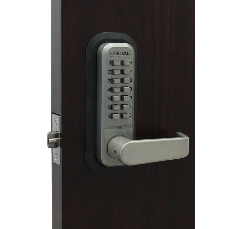 Levier de porte sans clé, Nickel satiné
