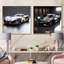«Silver Car», ensemble de 2 reproductions d'art mural exotiques-102581762-102581765