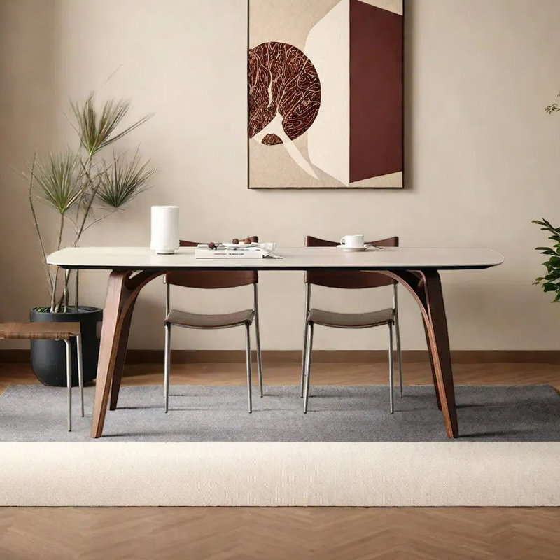 Unique and simple rectangular dining table, 29.53"H x 70.87"L x 35.43"W
