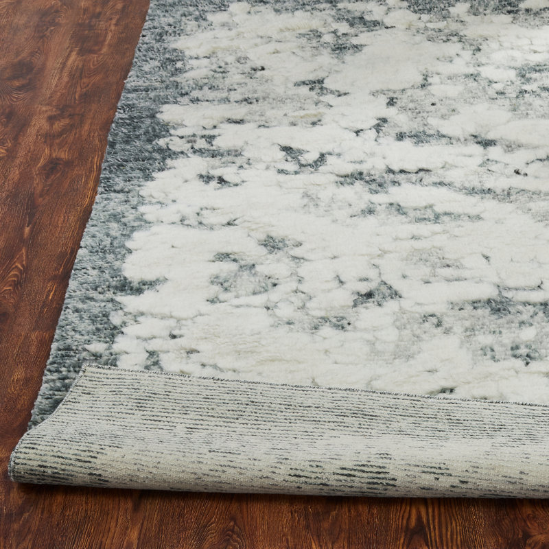 Derekia Wool Abstract Area Rug, Rectangle 10' x 14'