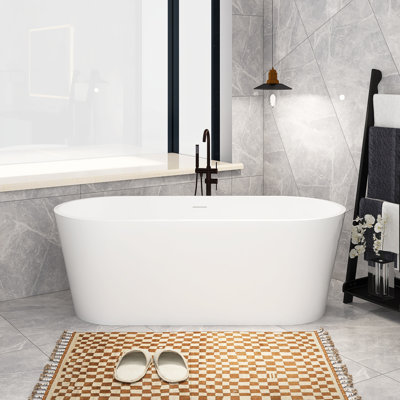 66.9'' x 29.5'' Freestanding Soaking Acrylic Bathtub