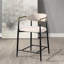 Tabouret de bar moderne et luxueux en tissu blanc
