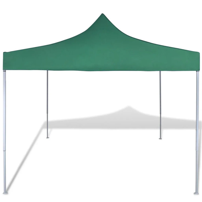 Steel Pop Up Gazebo, Green, Silver, 235cm H x 300cm W x 300cm D