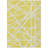 3' X 5' Yellow And Linen Geometric Washable Indoor Outdoor Area Rug
