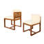 2 chaises de patio 2 pièces - L'artisanat du bois, coussin beige, crée un environnement accueillant et confortable de 2 pièces en bois, de couleur élégante