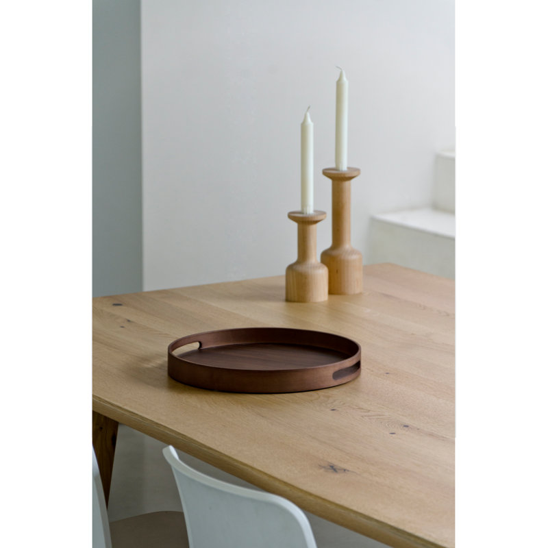 Wood Decorative Tray, Brown, 1" H x 18" W x 18" D