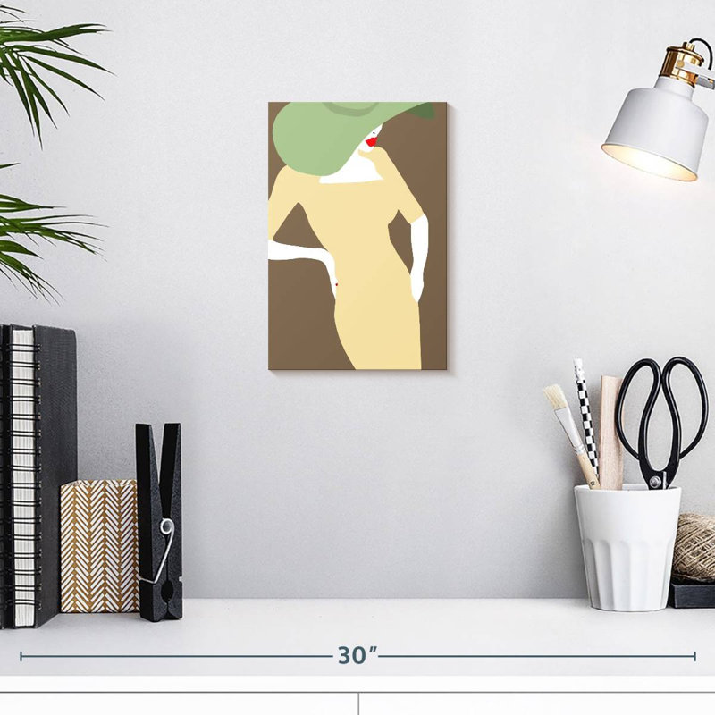 Shuttleworth Lady In Green Hat, 12" H x 8" W