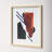 Fischert Abstract Geometric Print with Solid Wood Frame and Glass Cover