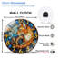 Horloge murale chat vitrail 12 po