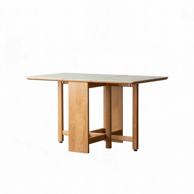 Table de salle à manger extensible Rock Slab Top Table de salle à manger extensible pour 4 à 6 personnes