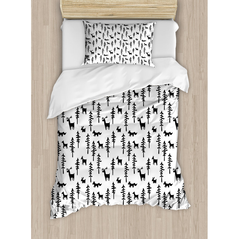 Rustic Polyester Duvet Cover, Twin