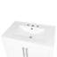 Meuble-lavabo de 30 pouces avec lavabo en céramique lisse et rangement multifonctionnel, parfait pour les salles de bain modernes.