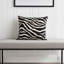 Plutus Black Zebra Black Animal Motif Luxury Throw Pillow-1357653237