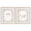 Elegant Hydrangeas Bathroom 2pc, ensemble de reproduction encadrée sous verre, design par Carol Robinson-809904207-809904243