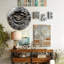 Horloge murale avec fond abstrait bleu sarcelle - Horloge murale moderne en verre 12 po
