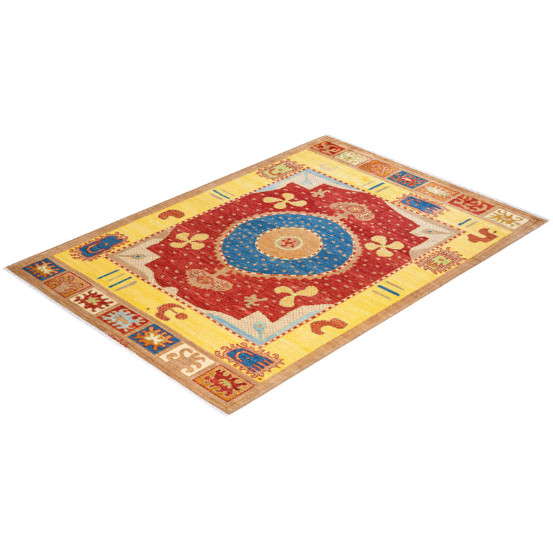 Contemporary One-of-a-Kind 6' 2" X 8' 10" Hand Knotted Area Rug