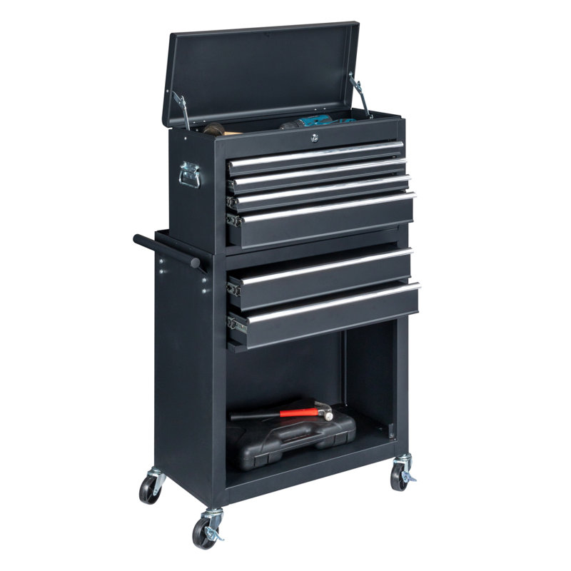Ensemble de 6 tiroirs et roues en acier 26,85 po Scarborough