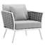 Ensemble de canapé modulaire d'extérieur en aluminium 6 pièces Stance par Modway-1763421212-1761203643