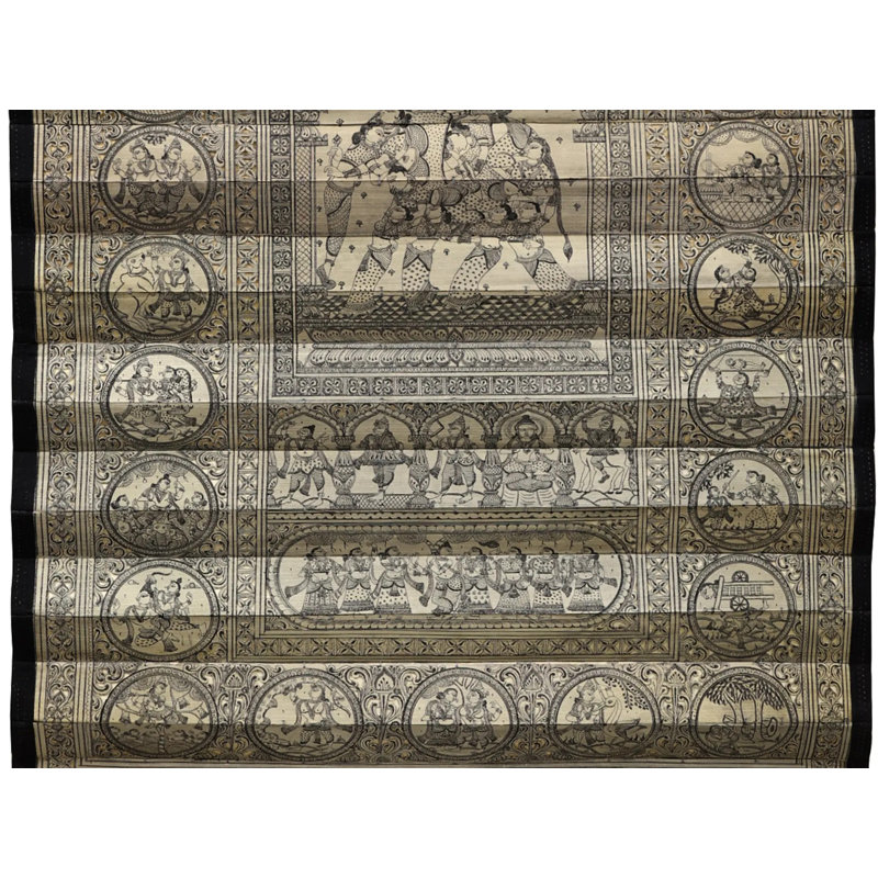 Krishna Leela sur feuille de palmier | Pattachitra, peinture sur feuille de palmier