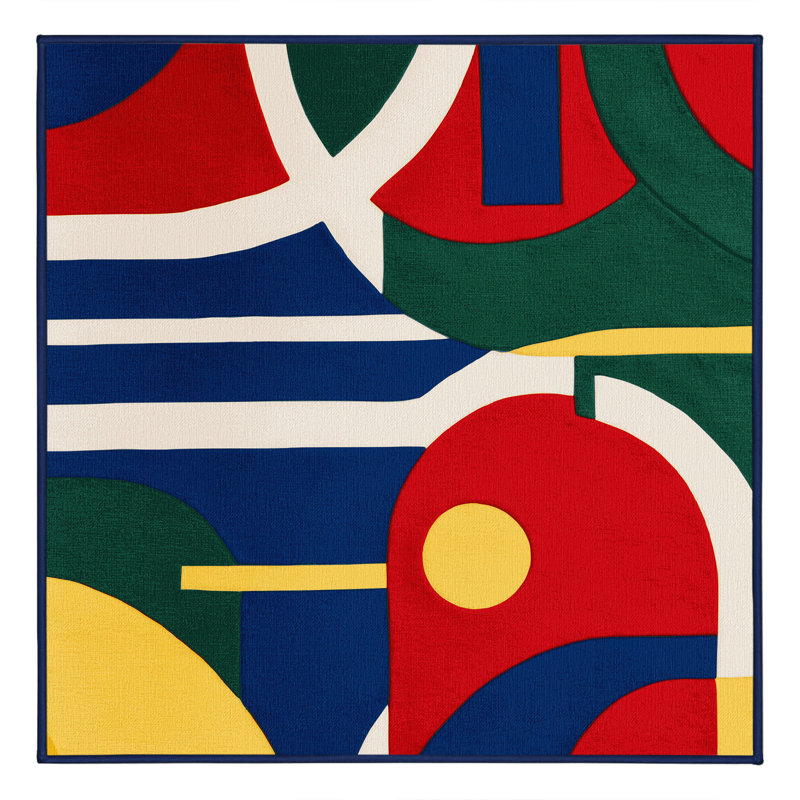 Cheerful Sway Rug, Square 4'