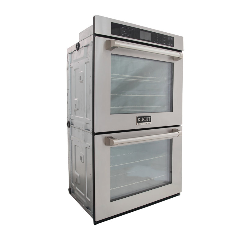 KUCHT Kucht 30 in. 10 cu. ft. Double Electric Wall Oven with True Convection and Self-Cleaning in Stainless Steel