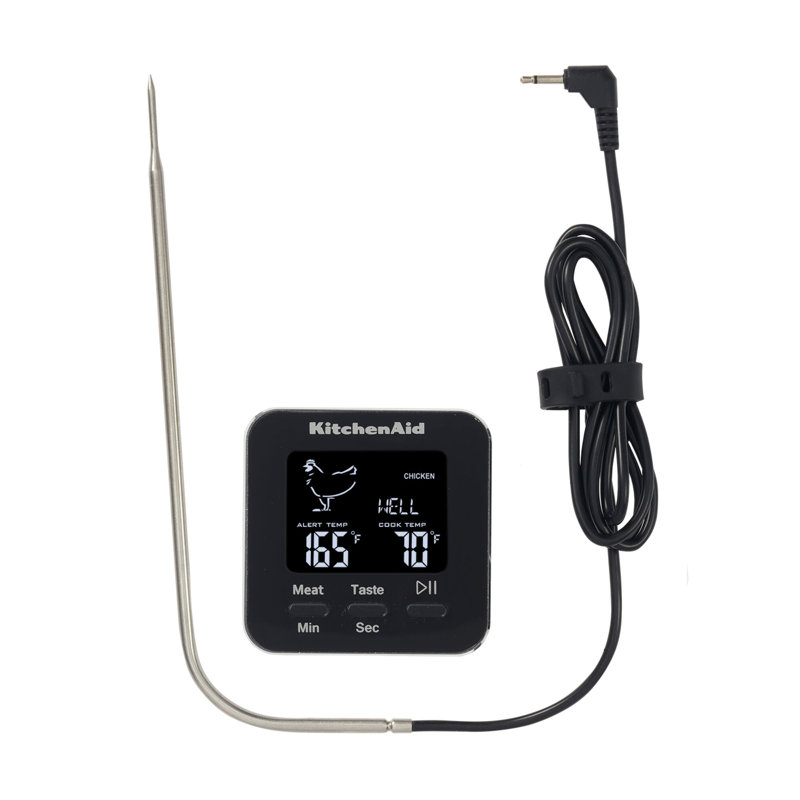KitchenAid Programmable Wired Probe Thermometer Black