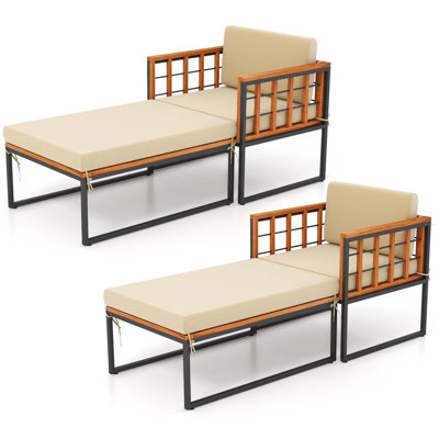 Ensemble de 2 fauteuils d'extérieur Ebern Designs