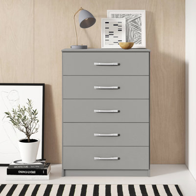 Marquitta 194.56cm W 5 - Drawer Chest of Drawers