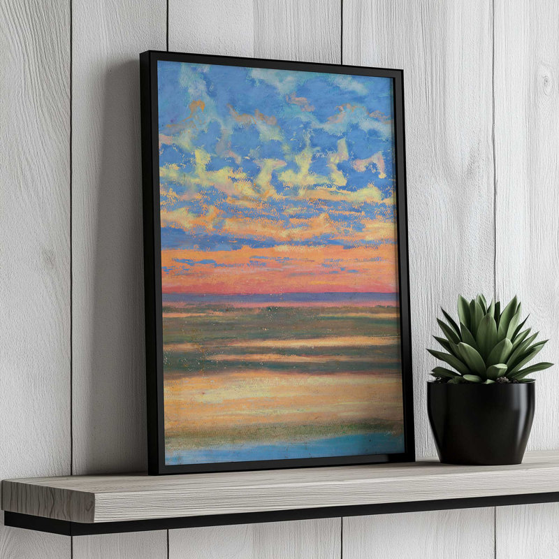 «Brilliant Sunset» par Carson Overs passer, reproduction d'art, Brun, H 24 po x l 18 po