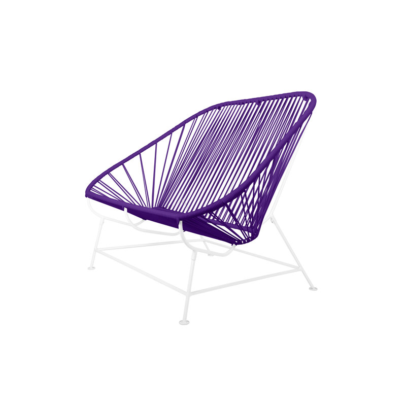 InLove Indoor/Outdoor Handmade Loveseat, Purple/White