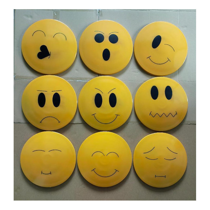 Ensemble de 9 décorations murales Emoji