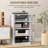 Media Cabinet, 4-Tier Stereo Cabinet,-1919410959