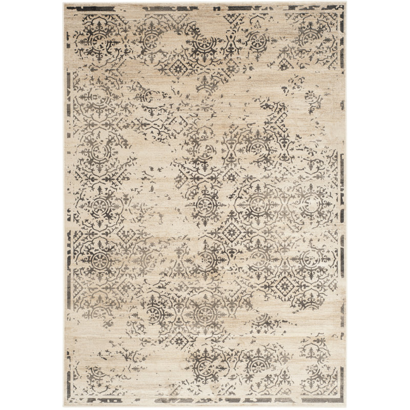 Phineas Damask Hand Woven Area Rug, Rectangle 160 x 229 cm