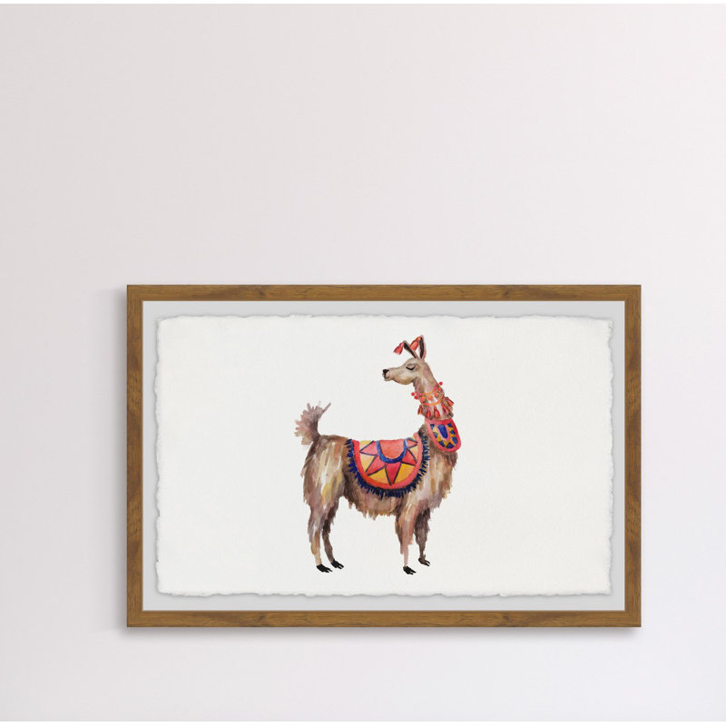 Trendy Llama - Drawing, 61cm H x 91cm W