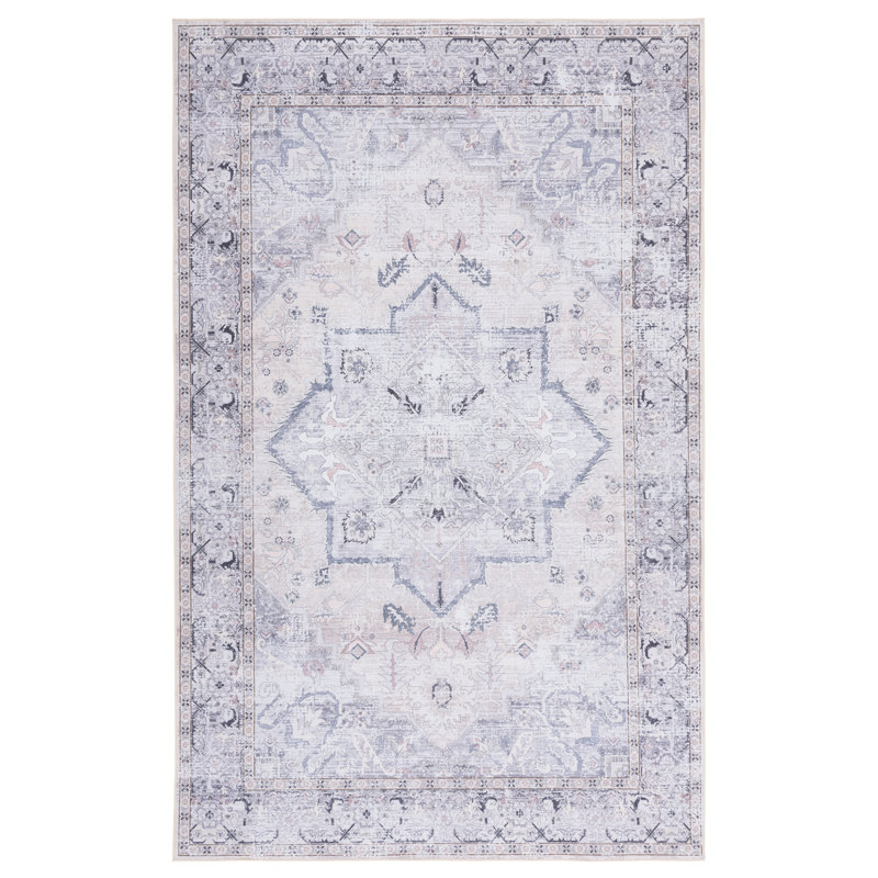 Tapis oriental beige / gris Pashen, Rectangulaire 3 pi x 5 pi