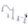 Heritage Two Handle Widespread Kitchen Faucet with Porcelain Cross Handles