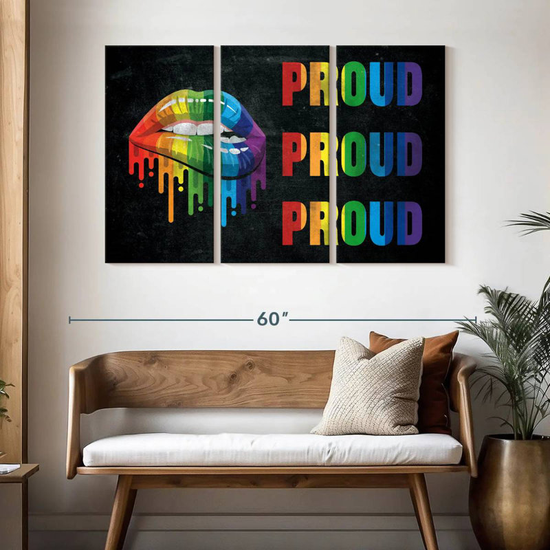 Tergel Rainbow Lips, 32" H x 50" W