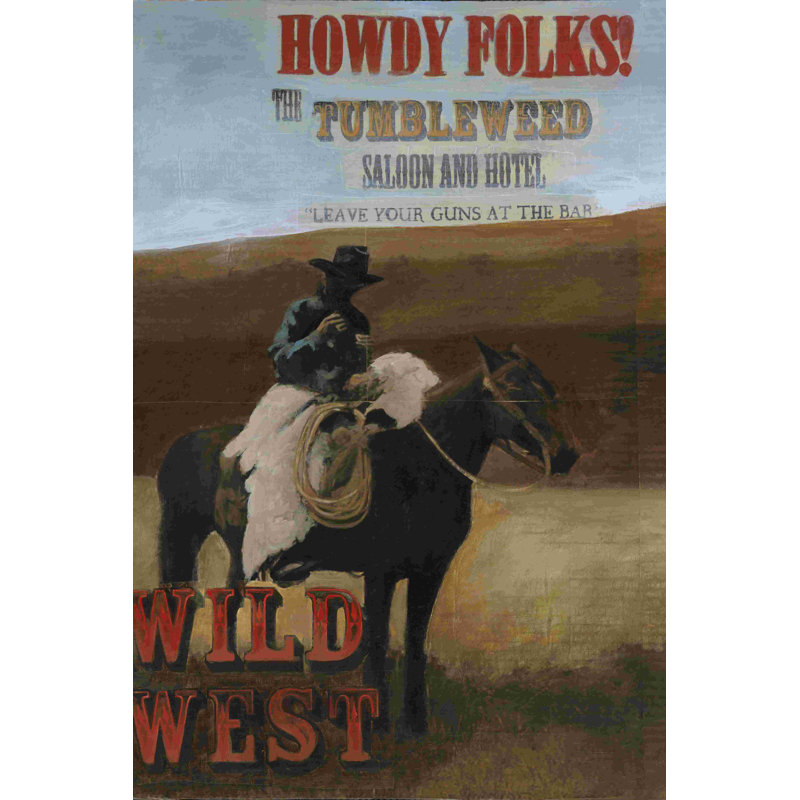 Affiche du Far West, H 18 po x l 12 po