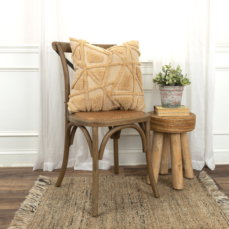  Square Throw Cushion, Gold
