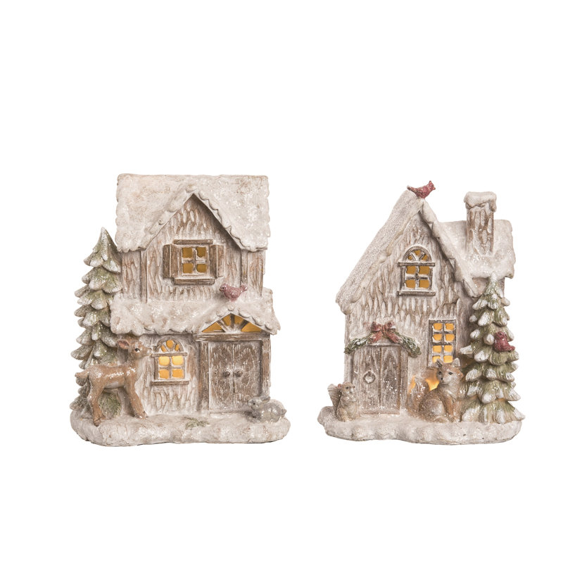  Ensemble de 2 décorations de Noël en résine