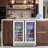 Dual Zone Beverage Refrigerator, 30'' Beverage Fridge With Detachable Basket, Intelligent Control Beverage Cooler With Glass Door Built-in Or Freestanding With Blue Led Light, Hold 130 Can 60 Bottle