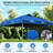 10 X 10 FT 1-Person Setup Pop up Canopy Tent with 1-Push Center Lock Wind Ropes-115153112