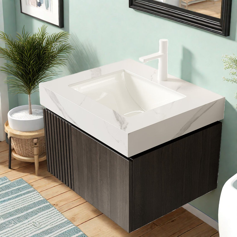 Meuble-lavabo (doit inclure le meuble-lavabo et le lavabo) 24 po en bois