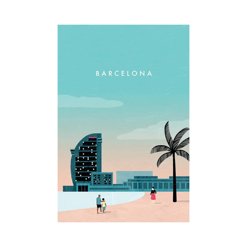 Barcelona by Katinka Reinke - Wrapped Canvas Print, 101.6 cm H x 66.04 cm W x 1.91 cm D