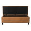 Banc repose-pieds avec rangement, surface en polyuréthane, pieds en bois d'hévéa, capacité de 300 lb-760779153
