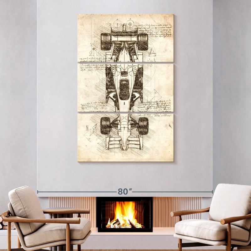 Mehar F1 Car Top View, 74" H x 48" W